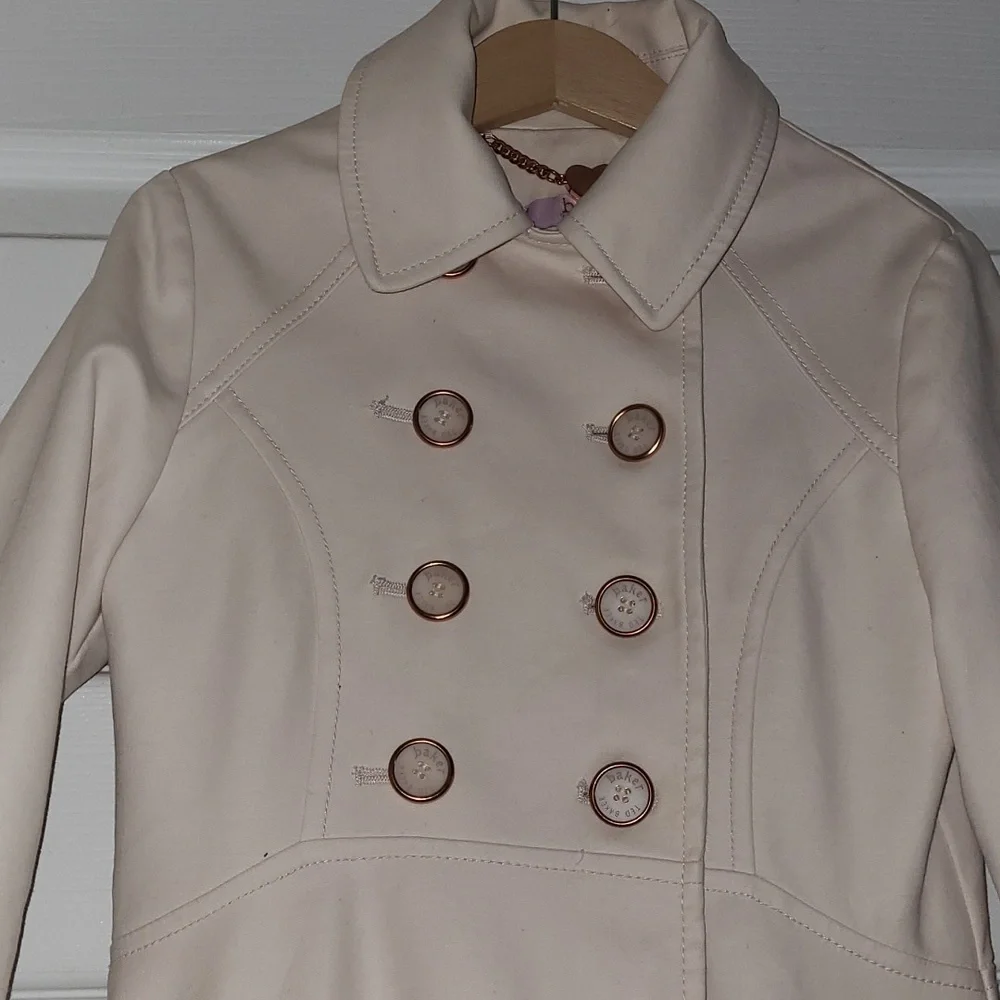 Ted Baker Girls Pink Flared Trench Coat - Picture 2 of 8